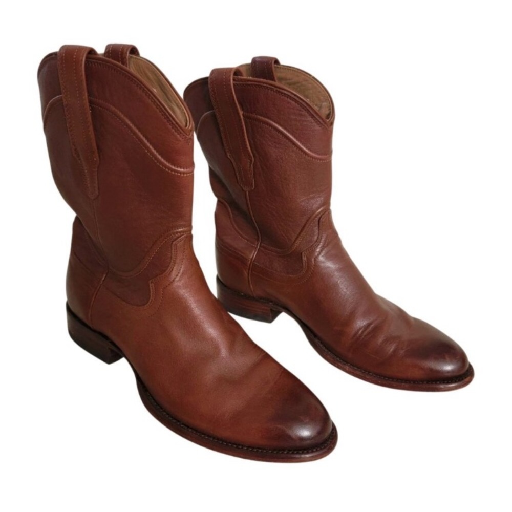Tecovas Earl Calf Roper Boots Brown 8
